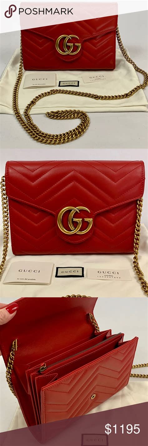 Gucci GG Marmont Matelasse Chain Wallet WOC Review and 